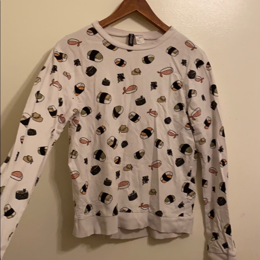 Sushi variety sweater, pajama long sleeve
